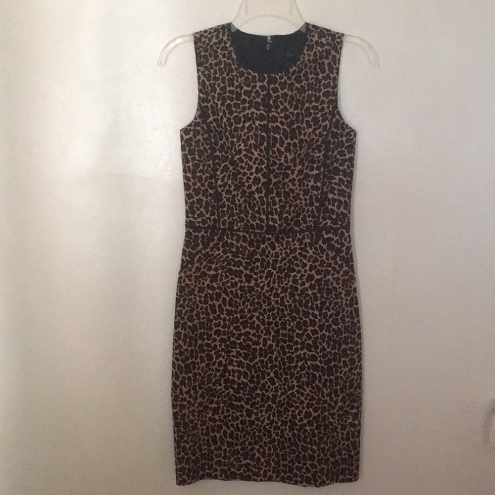 J. Crew Leopard Animal Print Sleeveless Dress